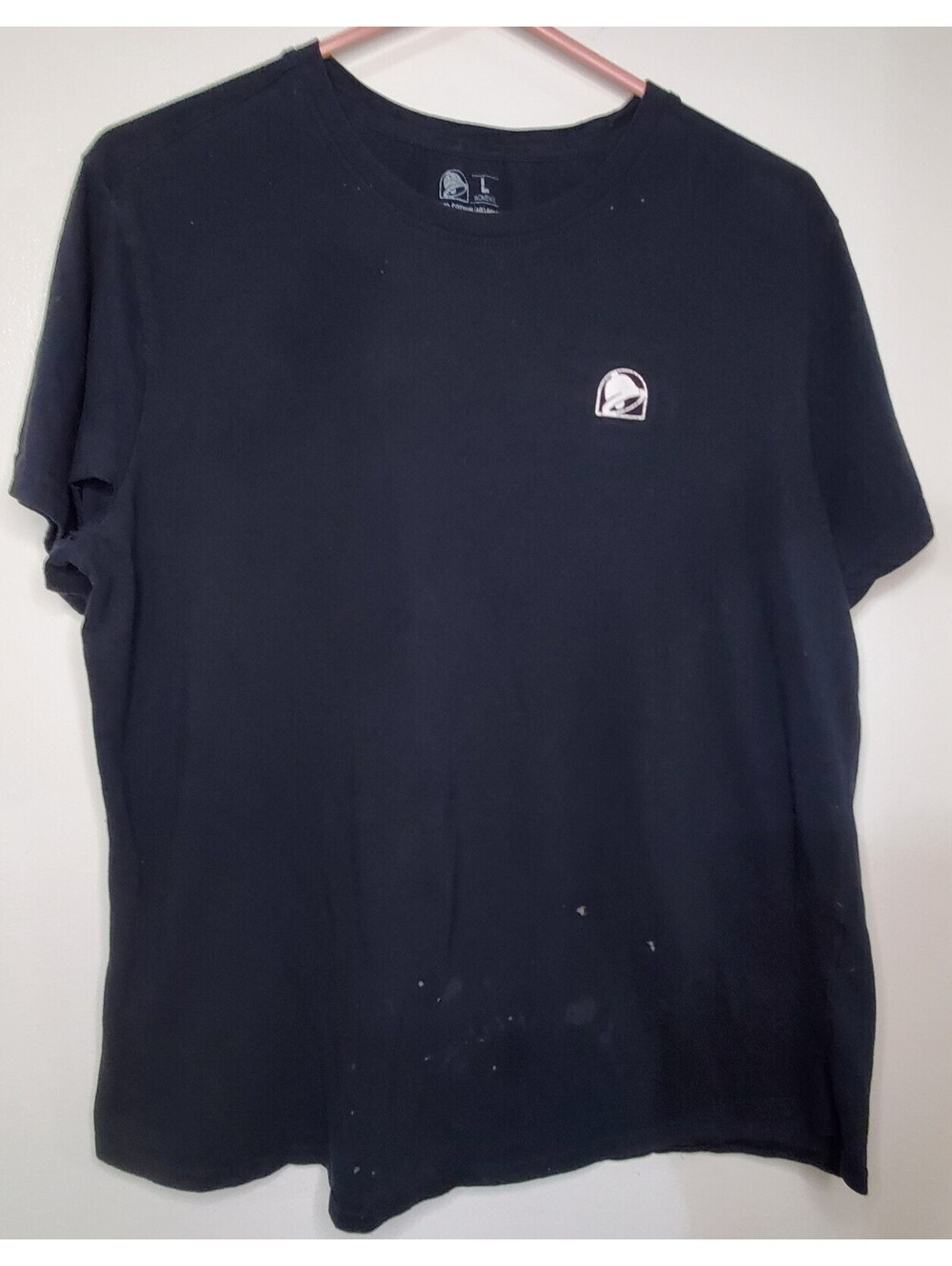 Taco Bell You Had Me At Let's Go Graphic T Shirt Women's Large Black Distressed